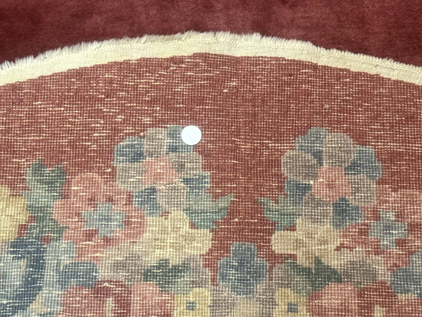 Peking Rug Oval 5x8 Pink Floral Vintage Handwoven Wool Carpet