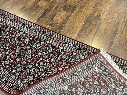 Indo Persian Runner Rug Two Point Seven By Eight Hand Knotted Wool Herati Pattern Oriental Hallway Rug