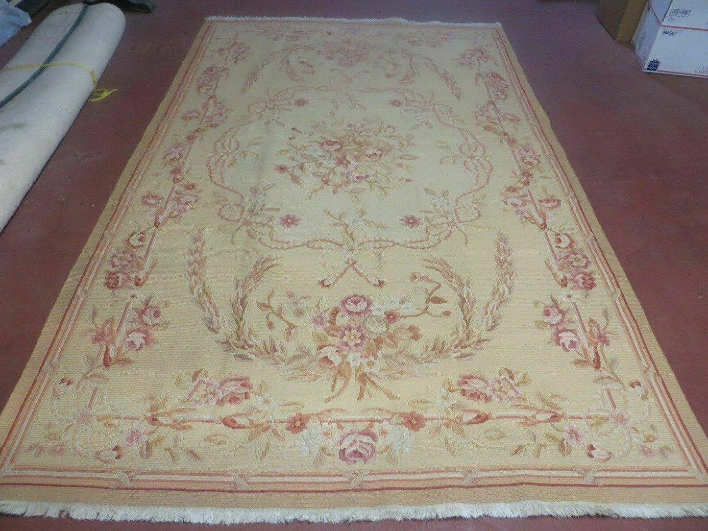 Vintage Turkish Kilim Soumak Flat Weave Wool Rug 58 By 94 Inches Handcrafted 1970s