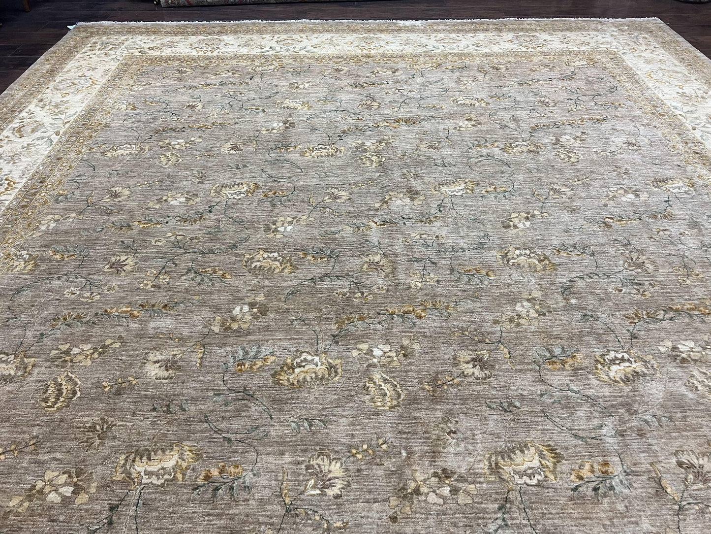 Persian Rug 12x15 Hand Knotted Wool Oriental Floral Palace Size Carpet