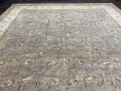 Persian Rug 12x15 Hand Knotted Wool Oriental Floral Palace Size Carpet