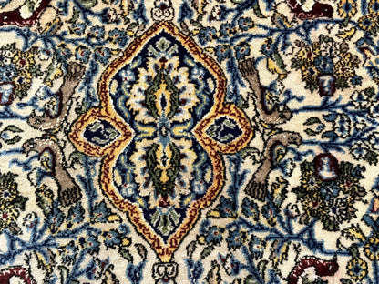 Persian Qum Tree of Life Rug 3.5 x 5.5 With Silk Highlights in Kork Wool