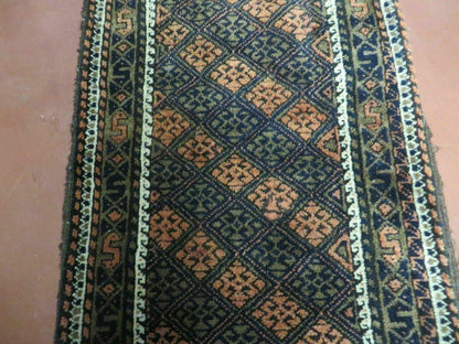 Antique Bokhara Rug Turkoman Balouchi Handmade Pakistani Wool 1920s Vintage