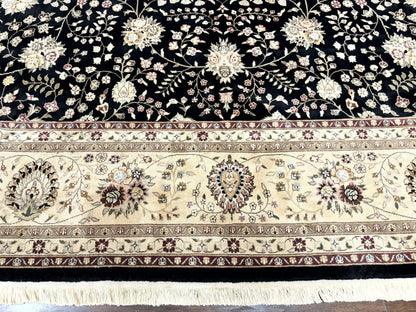 Pak Persian Rug 10x13 Vintage Hand Knotted Wool Silk Floral Area Rug