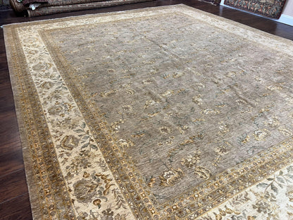 Persian Rug 12x15 Hand Knotted Wool Oriental Floral Palace Size Carpet