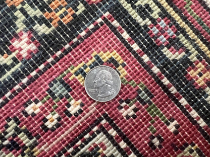 Karastan Williamsburg Herati Wool Rug 6x9 Vintage Persian Area Carpet Wool Pile