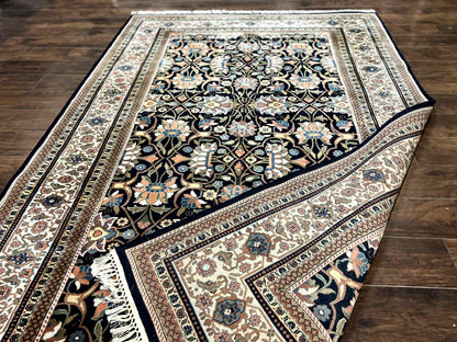 Indo Persian Bidjar Rug 6x10 Vintage Handmade Wool Carpet Allover Pattern