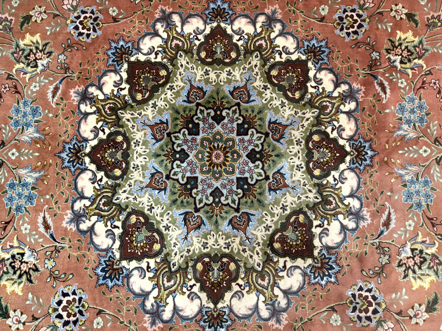 Persian Tabriz Rug Palace Size 12x17 Medallion Carpet Fine 250 KPSI Stunning