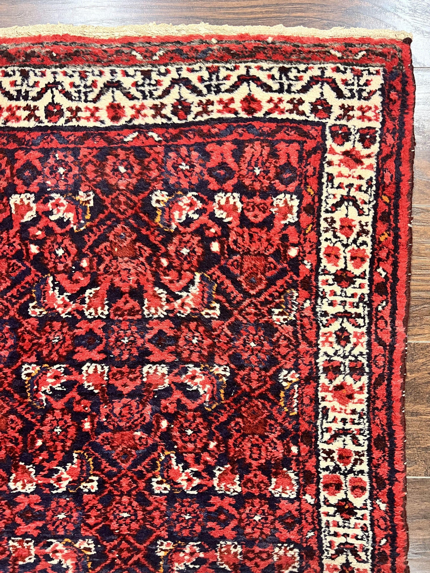 Persian Tribal Runner Hand Knotted Wool Rug 3x9 Hallway Rug Dargazin Herati