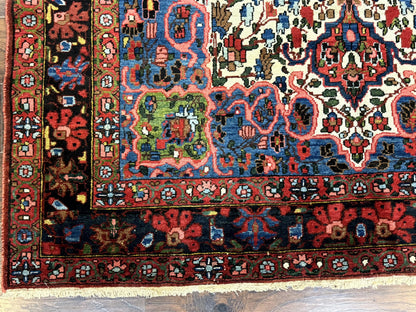 Persian Bakhtiari Rug Hand Knotted Wool Antique