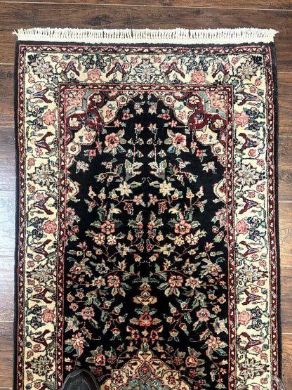Long Pak Persian Runner Rug 2.6x16 Hand Knotted Wool Floral Vintage