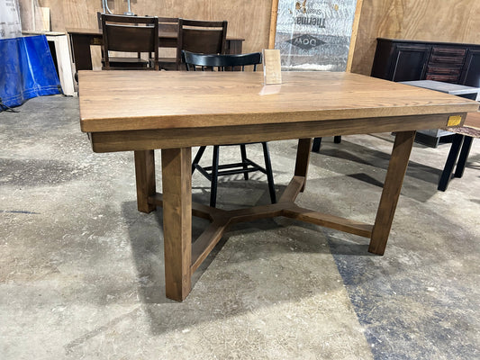 Megan Leg Style Table 64x38 Oak Top Early American Finish