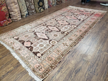 Caucasian Rug Shirvan Carpet Hand Knotted Wool Antique Runner Five Foot Five By Ten Foot Nine