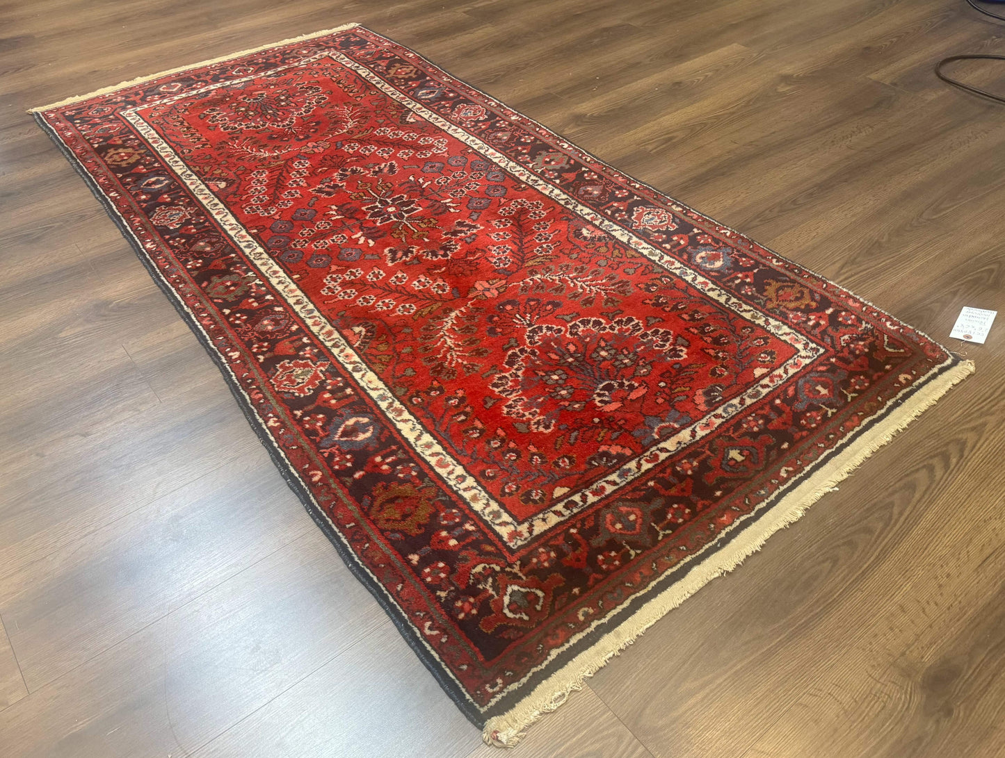 Persian Hamadan Rug Red Runner 2.6 By 6.8 Ft Floral Antique Carpet