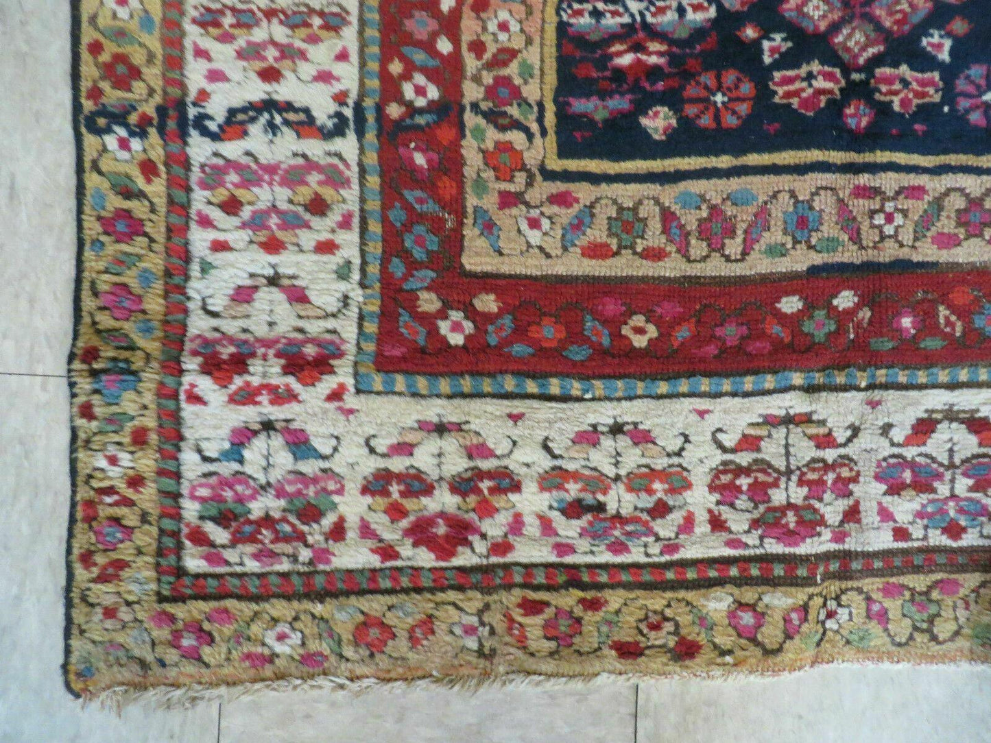 Antique Turkish Anatolian Wool Runner Rug 4x11 Handmade Kalegy