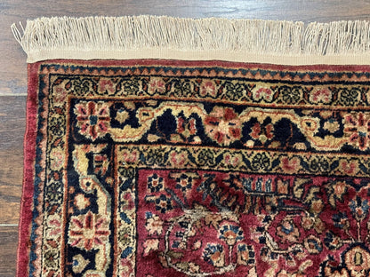 Persian Sarouk Rug 3x5 Antique Carpet With Medallion Field
