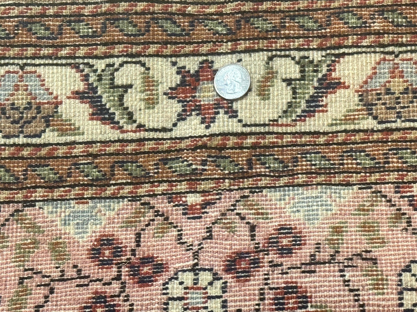 Turkish Sivas Rug 3x4 Pink Handmade Wool Vintage Kayseri Area Rug