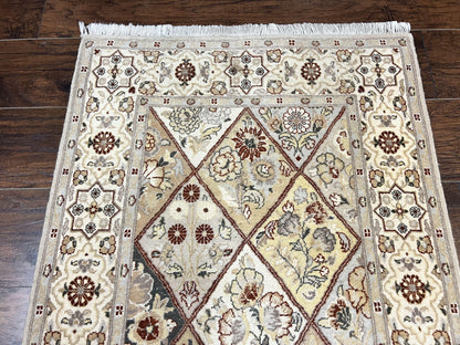 Pak Persiann Runner Rug 2.7 x 12 Handmade Wool Vintage Panel Design Hallway Runner