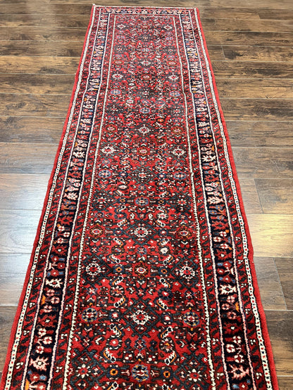 Persian Runner Rug 17ft Handmade Red Wool Hallway Carpet Antique Hamadan Dargazine