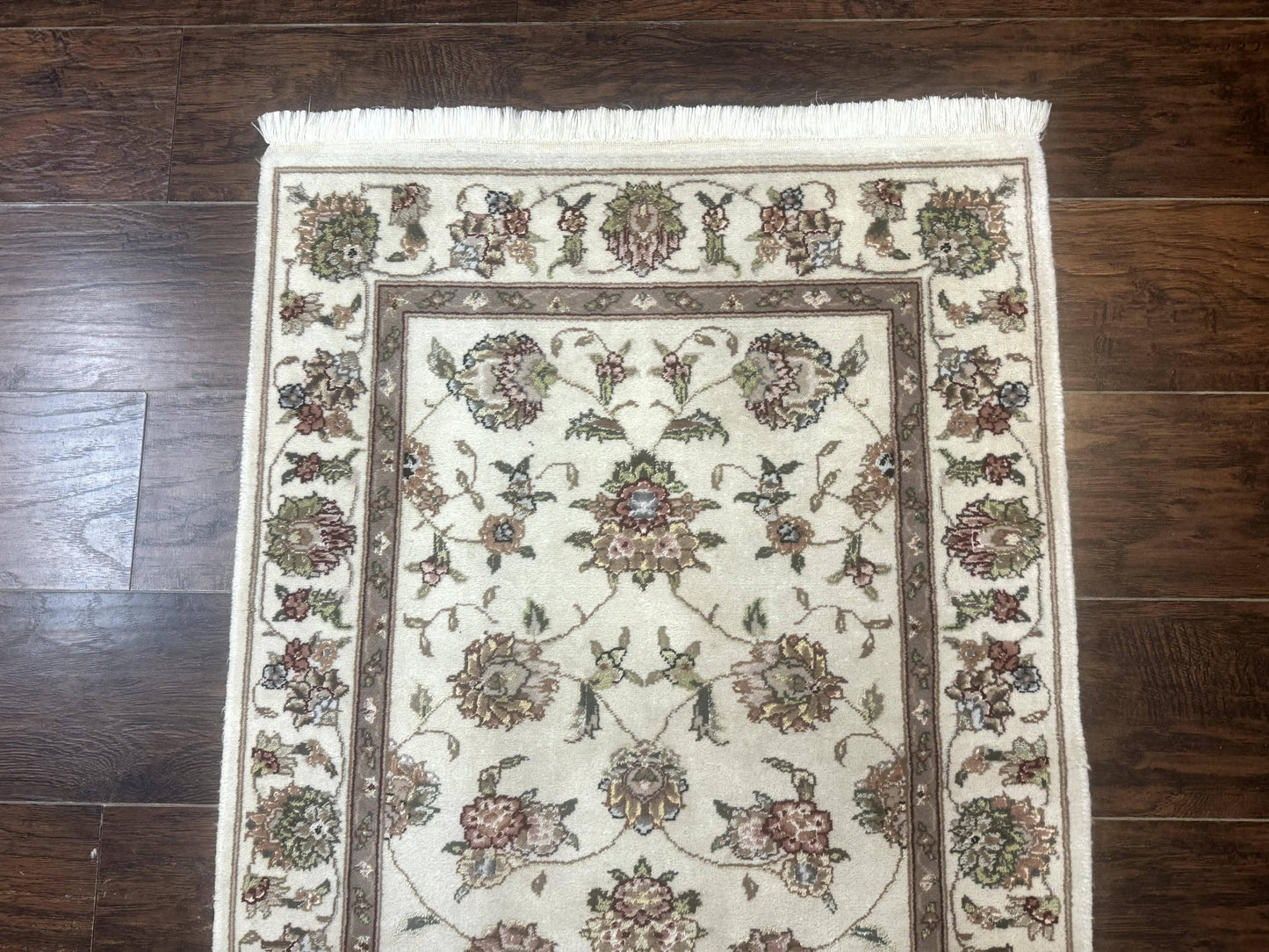 Pak Persian Runner Rug 2.6 X 8ft Handmade Wool and Silk Highlights