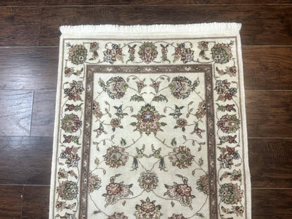 Pak Persian Runner Rug 2.6 X 8ft Handmade Wool and Silk Highlights