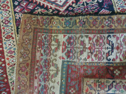 Antique Turkish Anatolian Wool Runner Rug 4x11 Handmade Kalegy