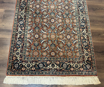 Indo Persian Bijar Rug 3x5 Red Navy Wool