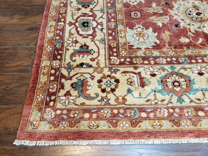 Safavieh Wool Hand Knotted 10x14 Egyptian Mahal Rug Auburn Red Gold