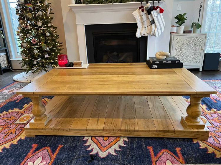 Balustrade Coffee Table Handcrafted Solid Wood