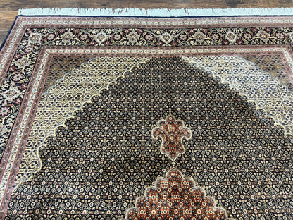 Persian Tabriz Rug 7x10 Hand Knotted Wool Vintage Carpet Collection