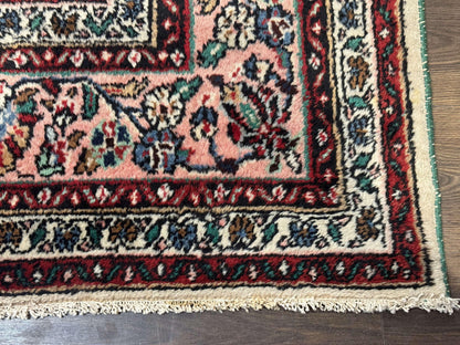 Palace Size Persian Rug 10X21 Ft Hamadan Bibikabad Antique Wool Ivory Field Oversized