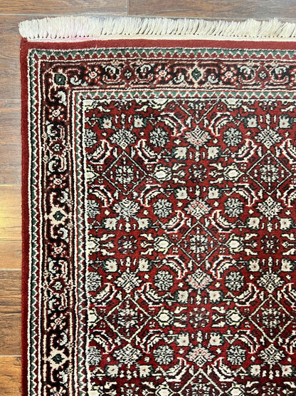 Indo Persian Runner Rug Two Point Seven By Eight Hand Knotted Wool Herati Pattern Oriental Hallway Rug