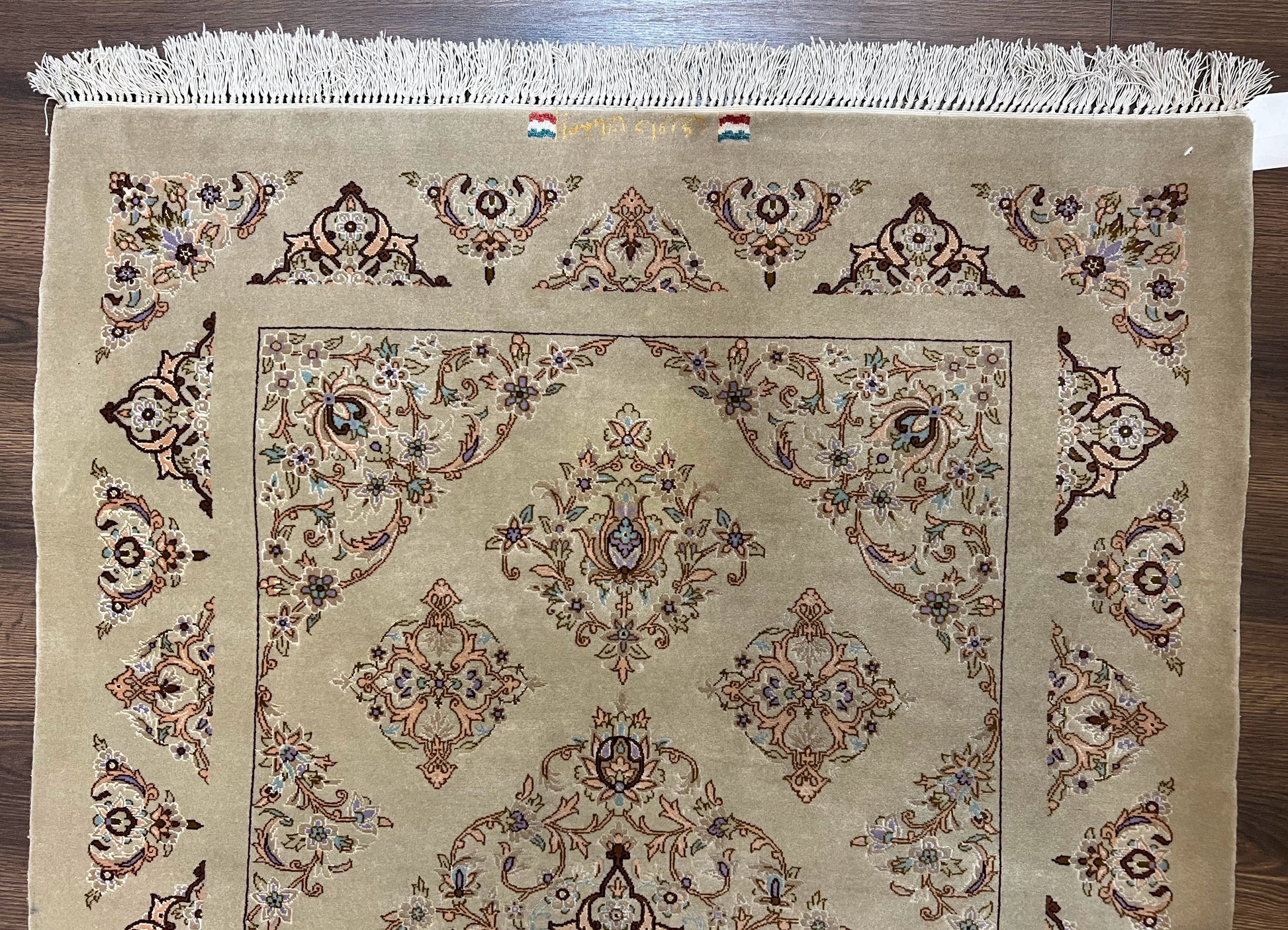 Isfahan Persian rug gray taupe