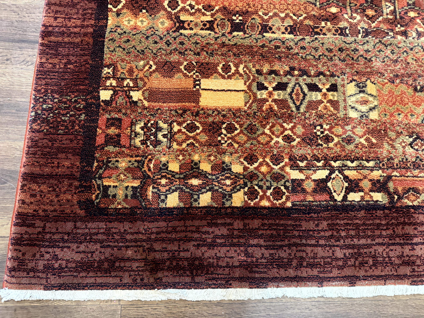 Wool Contemporary Area Rug Brown Belgium Power Loomed 8x11 Couristan