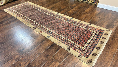 Antique Persian Sarab Runner Rug 3x11 Handmade Wool Camel Hair Hallway Carpet