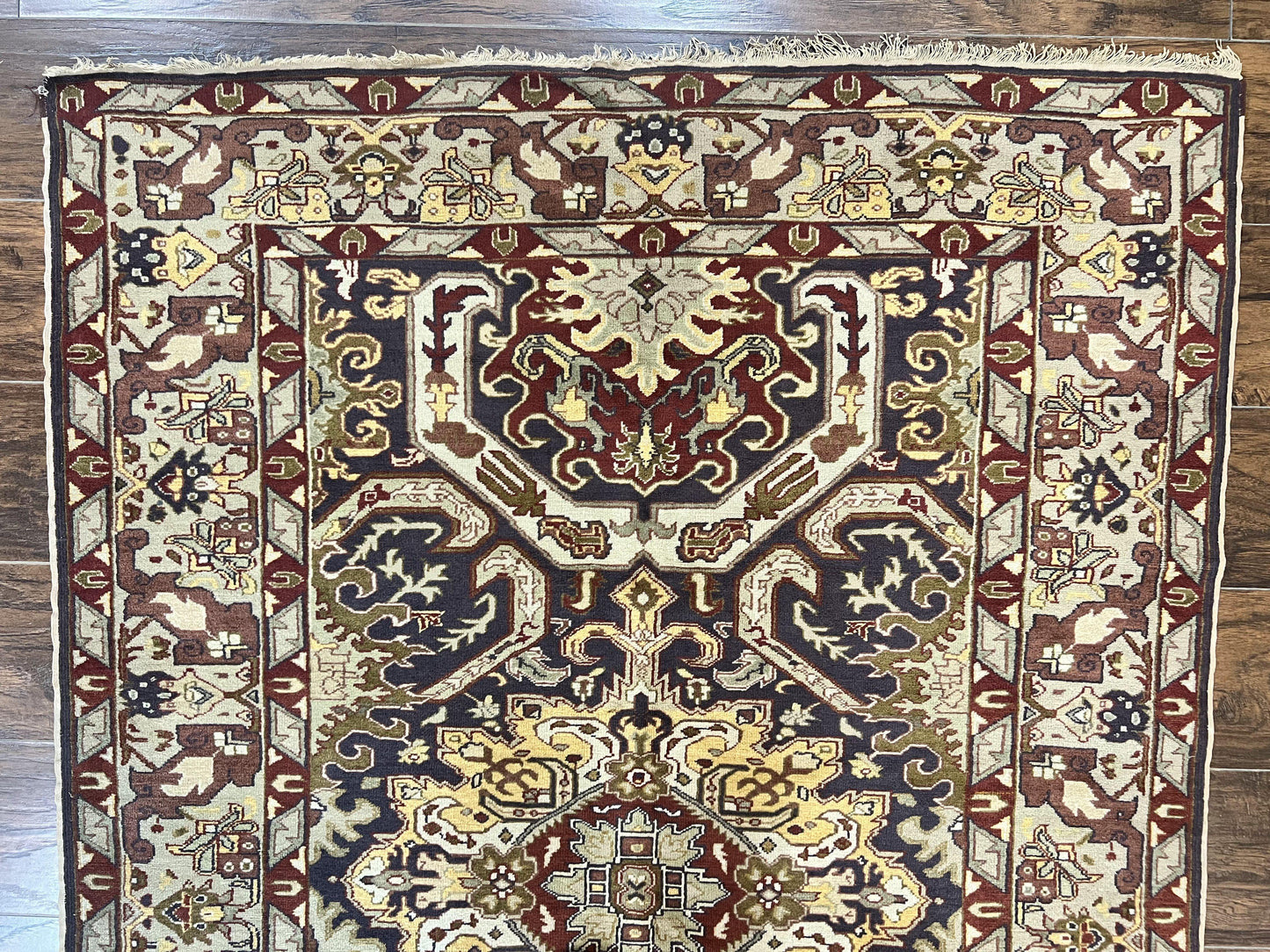 Antique Caucasian Rug Kuba Seychour Handmade Wool Oriental Carpet Azerbaijan
