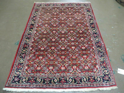 Handmade Knotted Indian Amritsar Floral Wool Rug 3 By 5 Feet Oriental Carpet