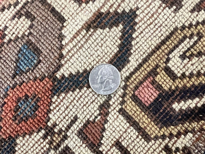 Antique Persian Tribal Runner Rug Handmade Wool Hallway Carpet For Vintage Decor