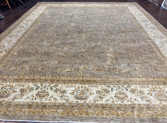 Persian Rug 12x15 Hand Knotted Wool Oriental Floral Palace Size Carpet