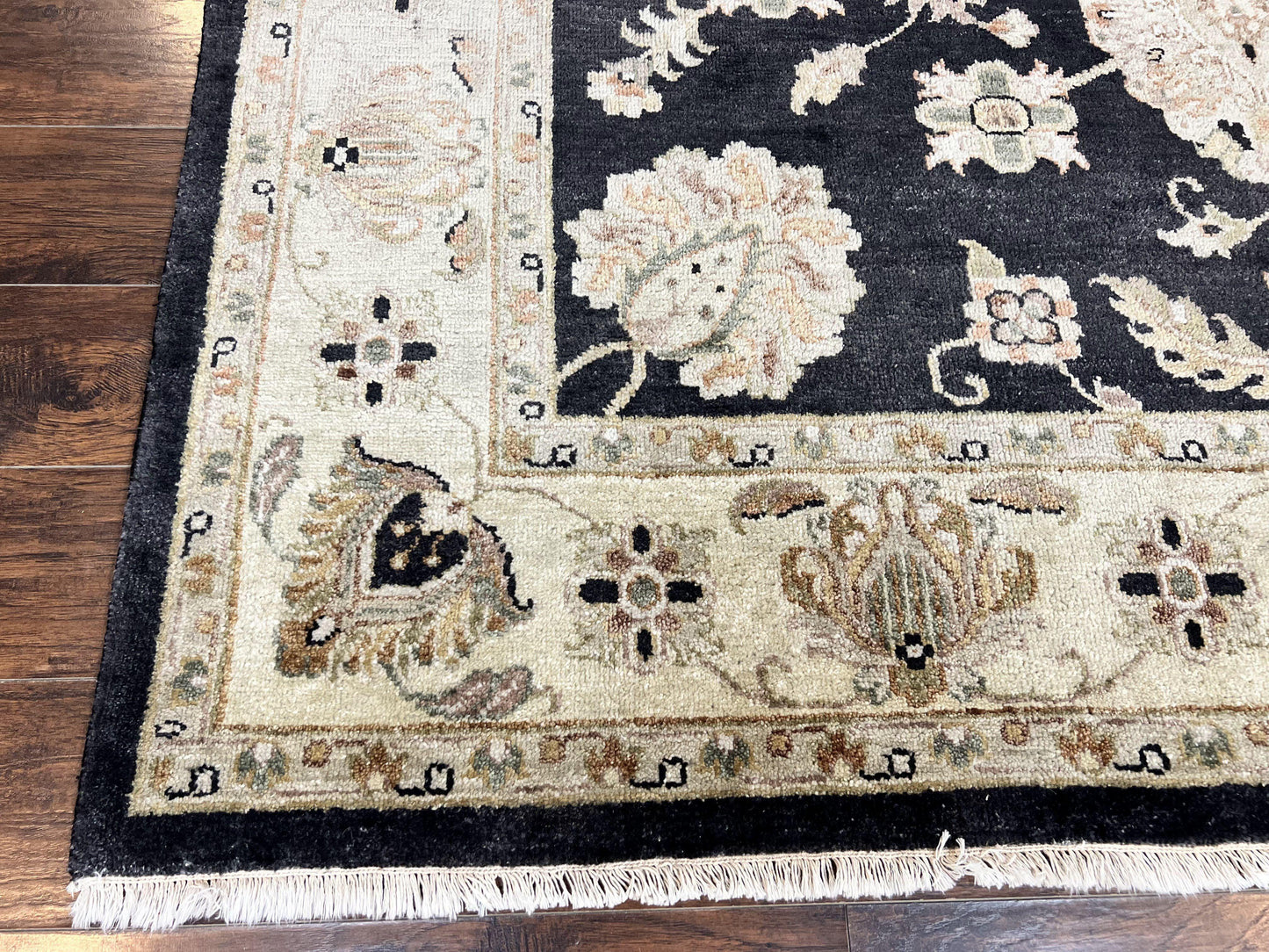 Indo Mahal Rug 8x10 Handmade Wool Floral Vintage Carpet For Living Room