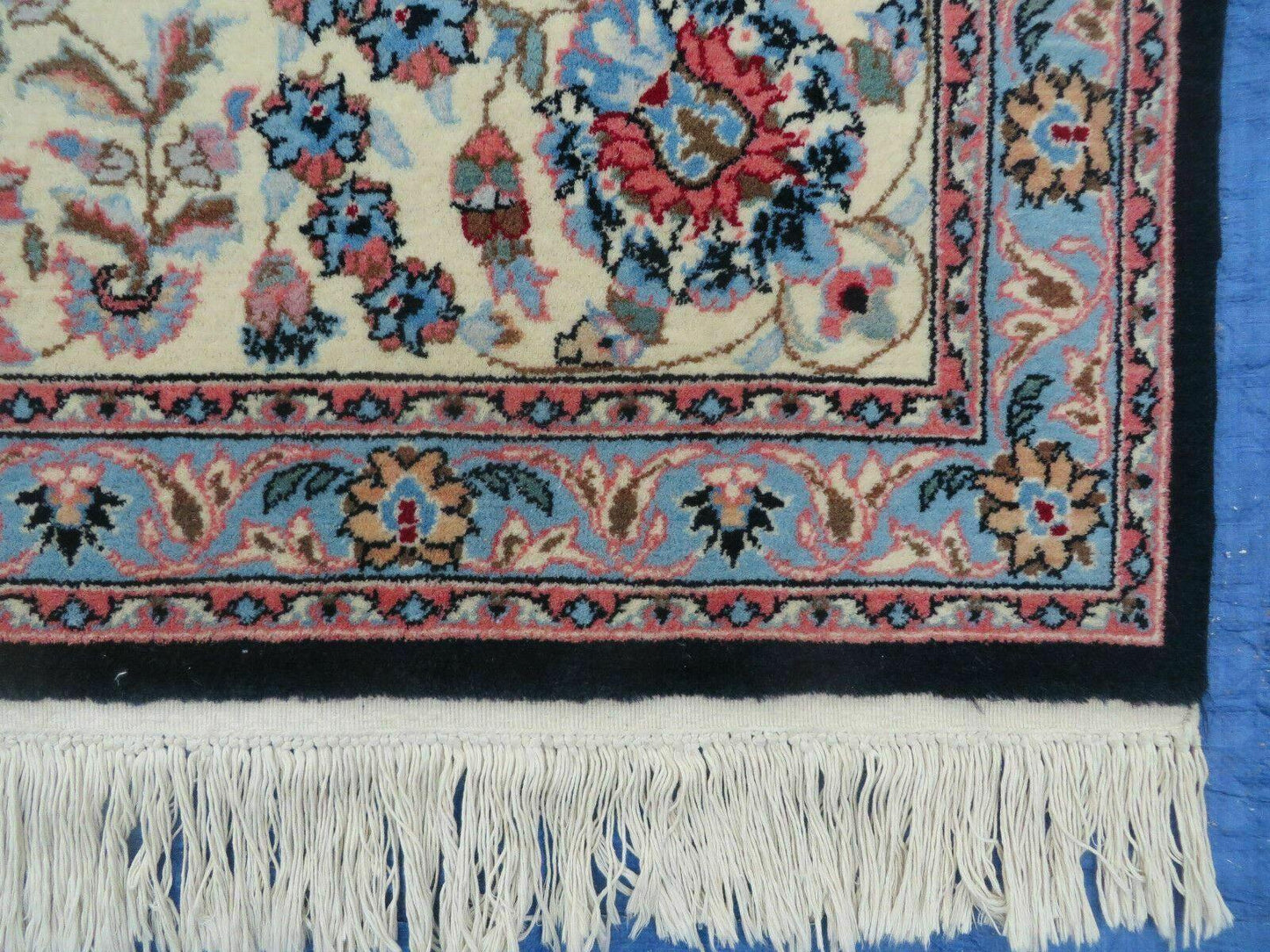 Vintage Indian Wool Hand Knotted Rug 10x14 Natural Organic Dyes