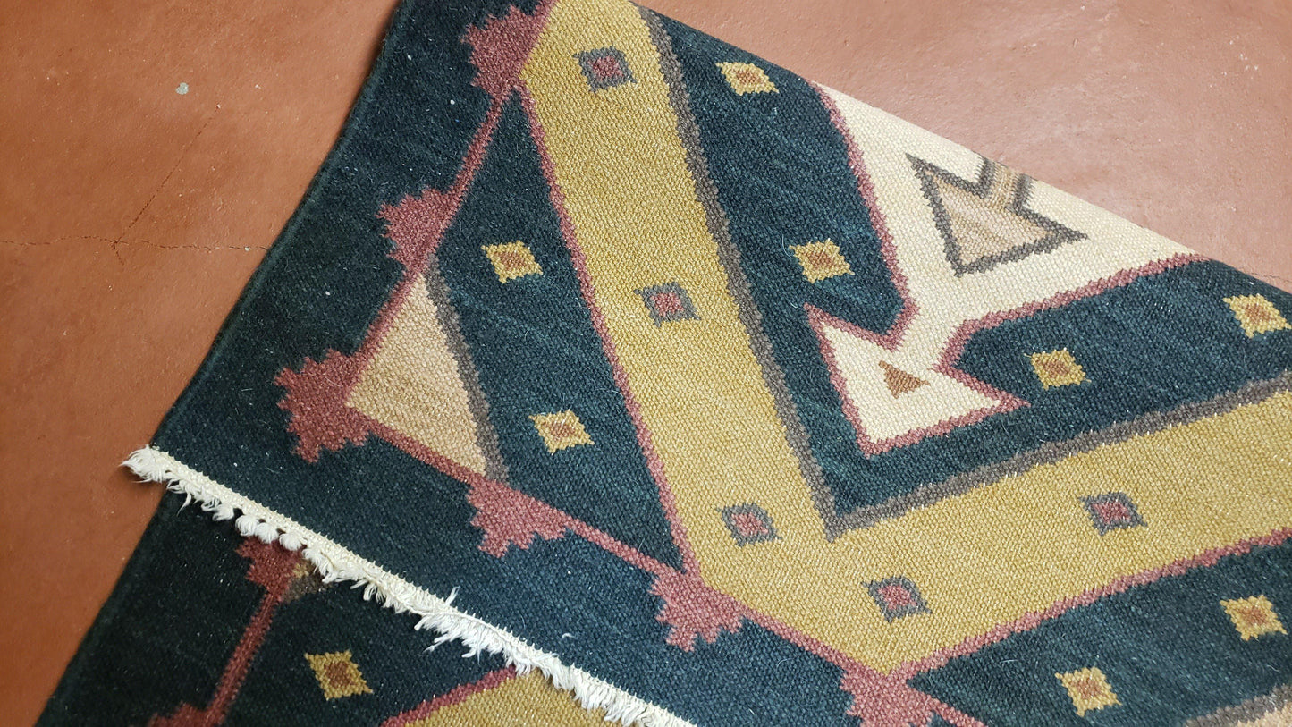 Kilim Runner Rug Vintage Hand Knotted Wool
