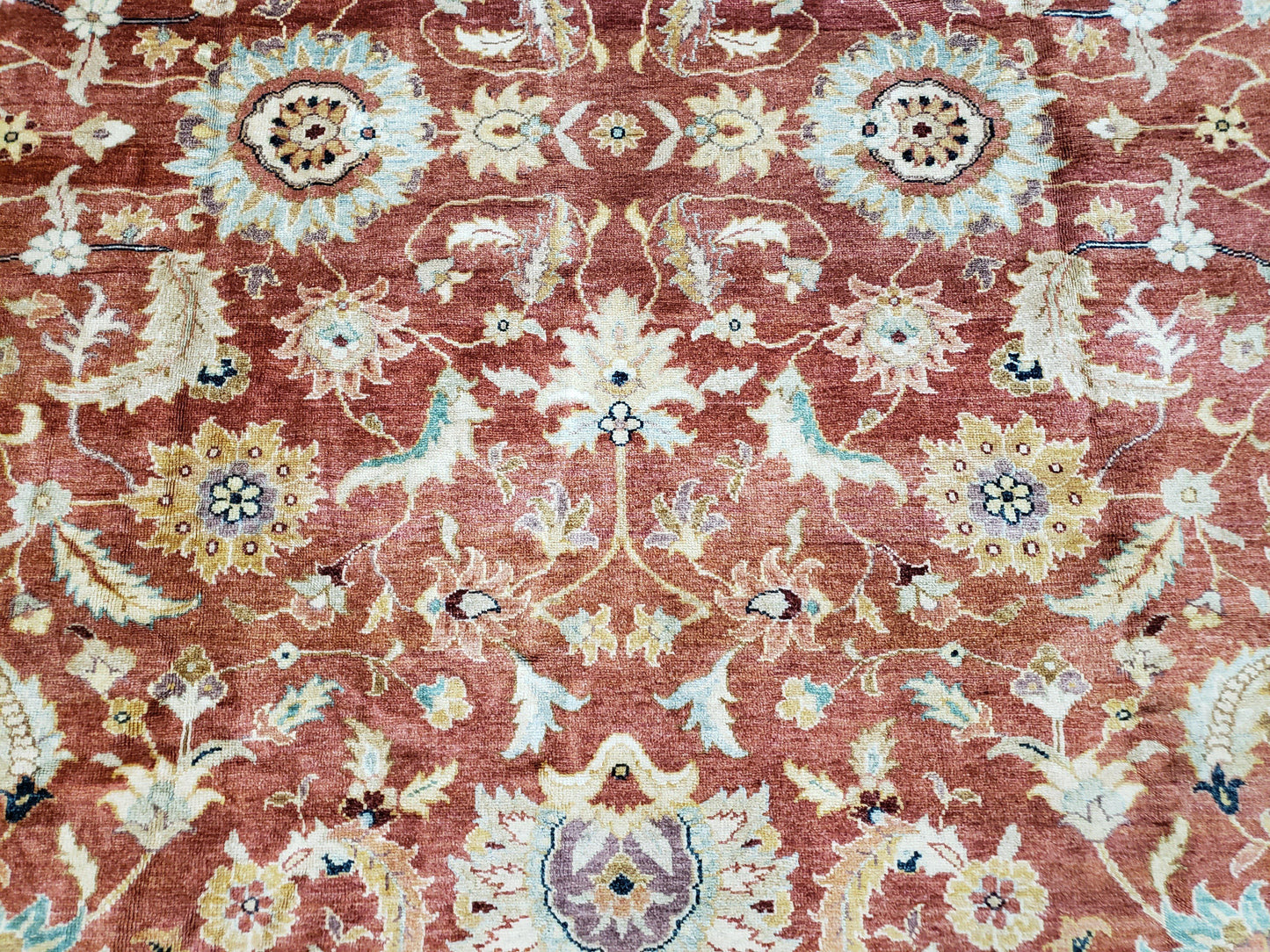 Safavieh Wool Hand Knotted 10x14 Egyptian Mahal Rug Auburn Red Gold