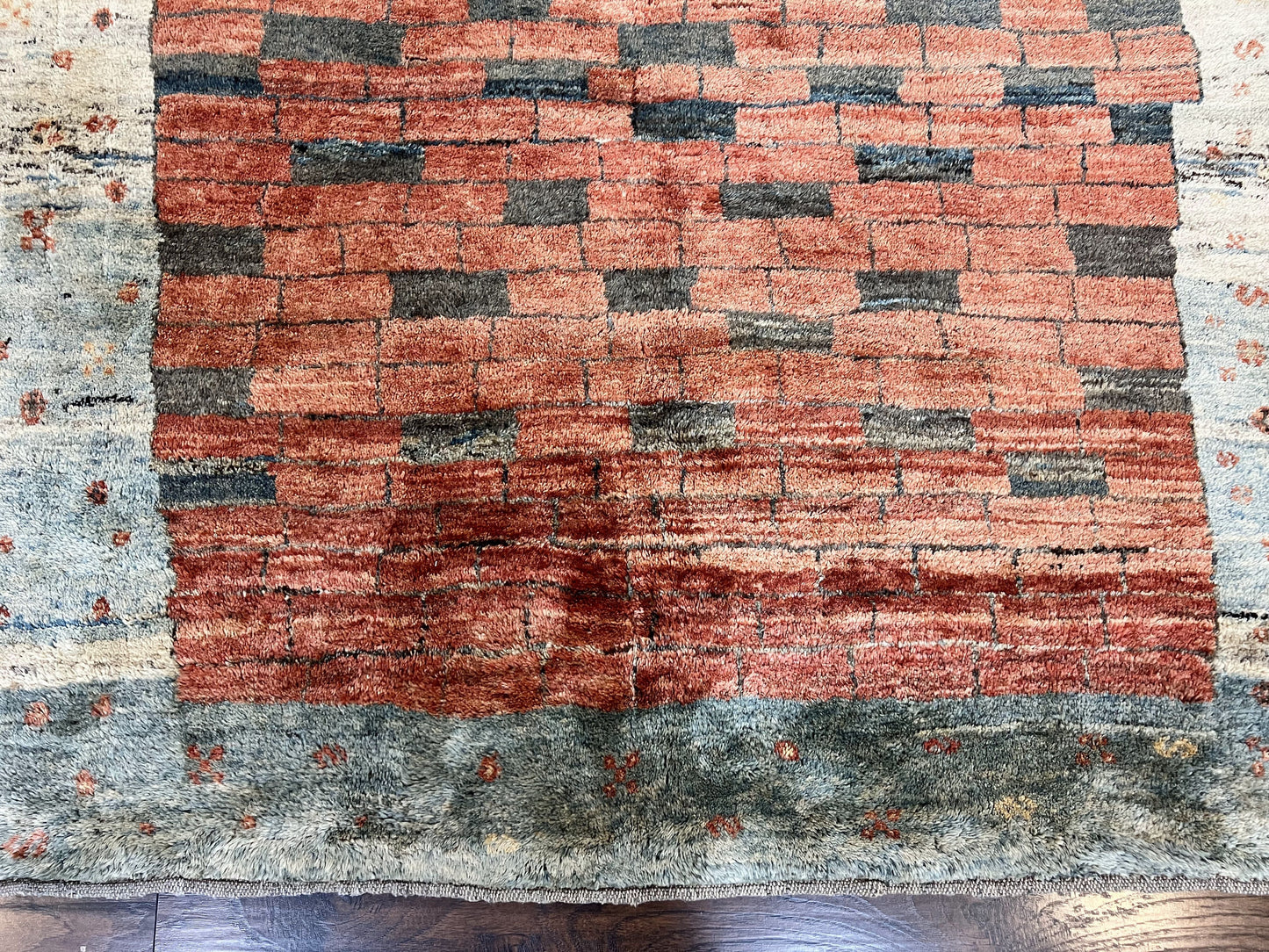 Persian Gabbeh Rug 6x8 Ft Handwoven Wool Tribal Area Rug For Home Decor