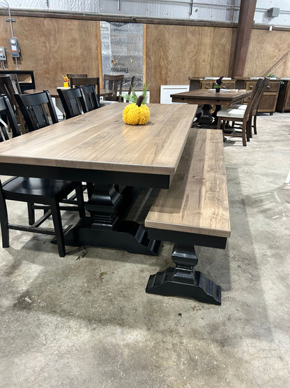 Herringbone Bench For Matching Herringbone Table Set At 18 Inch Standard Height