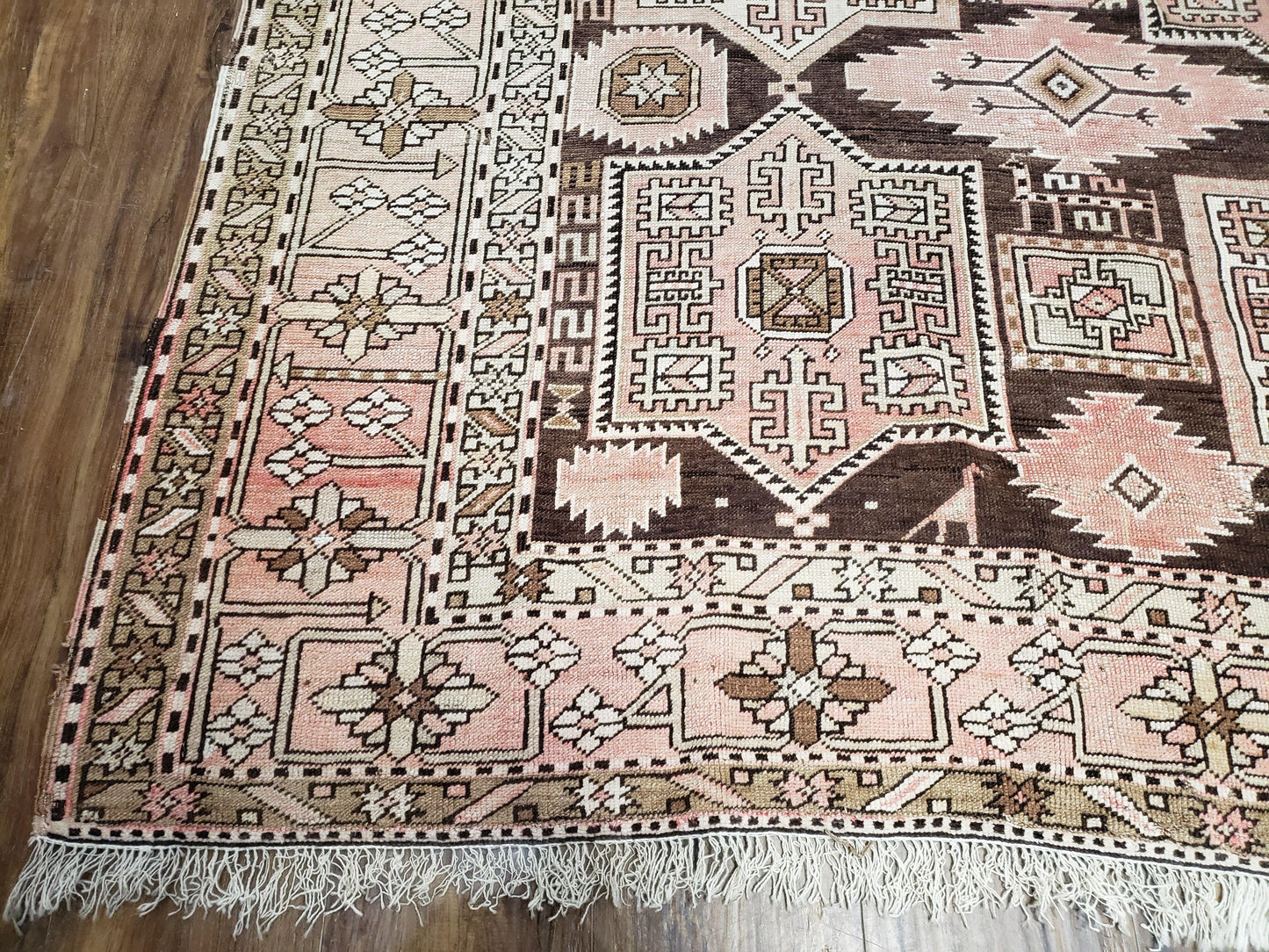 Caucasian Rug Shirvan Carpet Hand Knotted Wool Antique Runner Five Foot Five By Ten Foot Nine