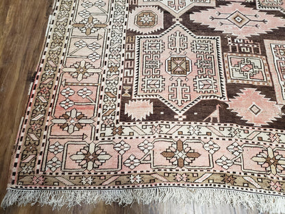 Caucasian Rug Shirvan Carpet Hand Knotted Wool Antique Runner Five Foot Five By Ten Foot Nine