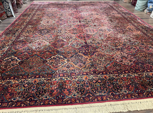 Karastan Kirman Multicolor Panel Rug 12x16 Rare Palace Wool Original 700 Series