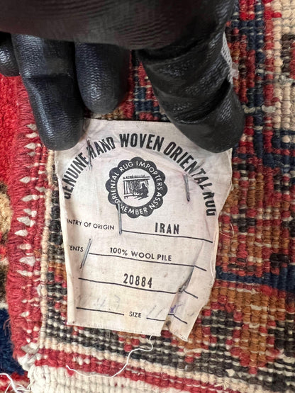 Persian Heriz Rug 8x12 Hand Knotted Wool Geometric Medallion Oriental Carpet