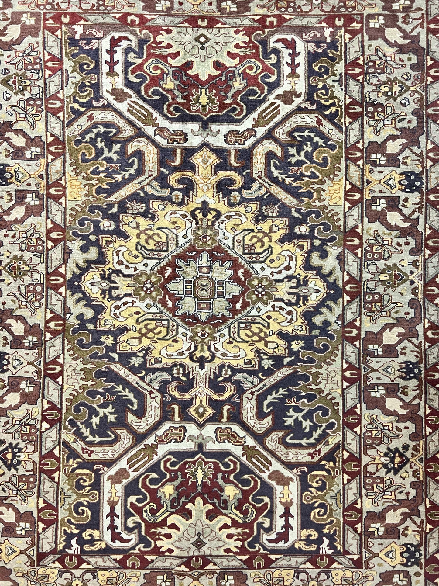 Antique Caucasian Rug Kuba Seychour Handmade Wool Oriental Carpet Azerbaijan